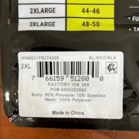 NWT 2XL AND1 Men's Pro Platinum 6-Inch Boxer Briefs Support Fly Pouch – 6-Pack - Picture 2 of 5